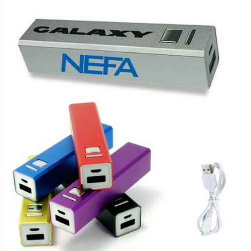 Skylark Aluminum Power Bank Battery Charger w/ Cable