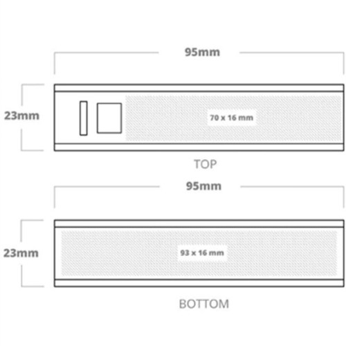 Skylark Aluminum Power Bank Battery Charger w/ Cable