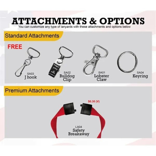 USA Made Dye Sublimated Lanyard