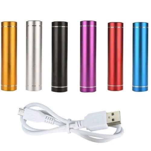 2200mAh Round Cylindrical Shaped Portable Charger