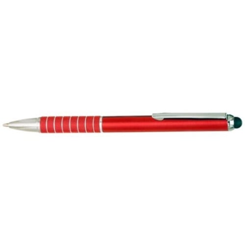 Twist Action Metal Pens w/ Stylus & Chrome Accent 2-in-1
