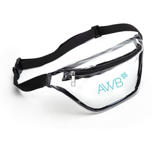 Waterproof Clear Stadium Fanny Pack w/ A Zipper Pockets