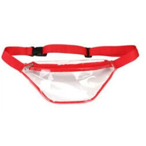 Waterproof Clear Stadium Fanny Pack w/ A Zipper Pockets