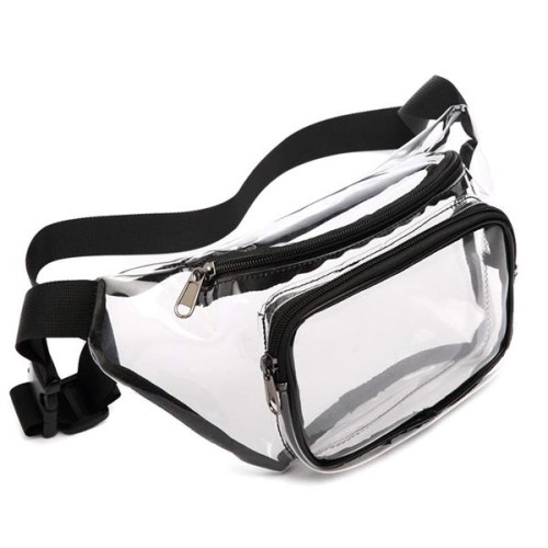 Waterproof Clear Stadium Fanny Pack w/ A Zipper Pockets