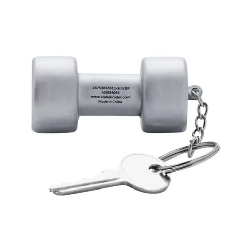 Dumbbell Shape Stress Ball Keychain
