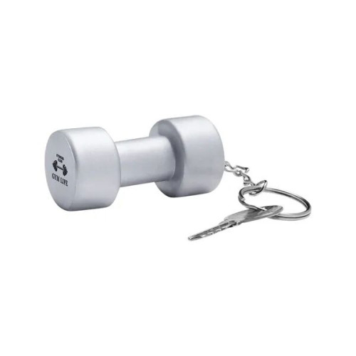 Dumbbell Shape Stress Ball Keychain