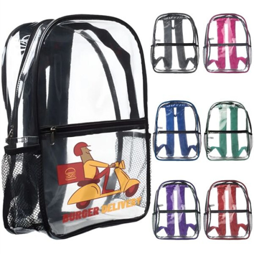 Heavy Duty PVC Transparent Clear Backpack (11"x15.50"x5")