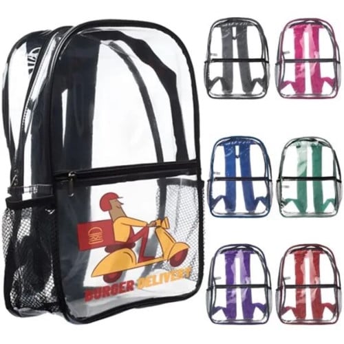 Heavy Duty PVC Transparent Clear Backpack (11"x15.50"x5")