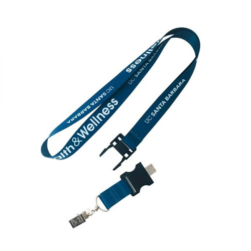 Nylon Detachable 3/4" Lanyard with USB Flash Drive