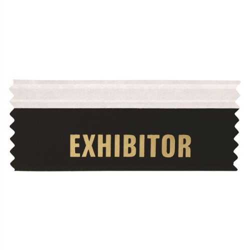 Exhibitor 4"L x 1.625"W Badge Ribbons