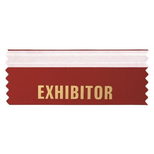 Exhibitor 4"L x 1.625"W Badge Ribbons