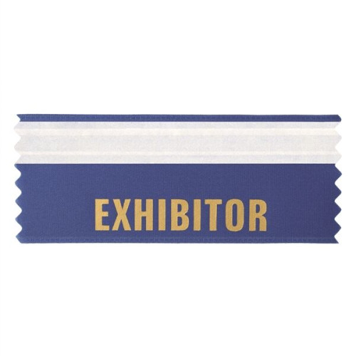 Exhibitor 4"L x 1.625"W Badge Ribbons