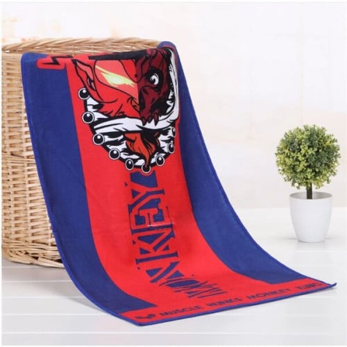 Poly-Cotton Beach Towel w/ Full Bleed Sublimation 410 GSM