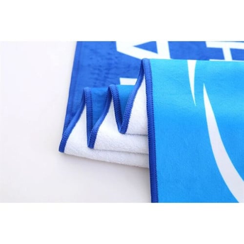 Poly-Cotton Beach Towel w/ Full Bleed Sublimation 410 GSM