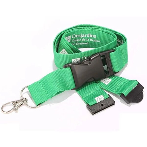 Polyester Lanyard w/ Buckle Release & Safety Break