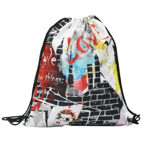 RUSH - Drawstring Backpack full color sublimated cinch bag