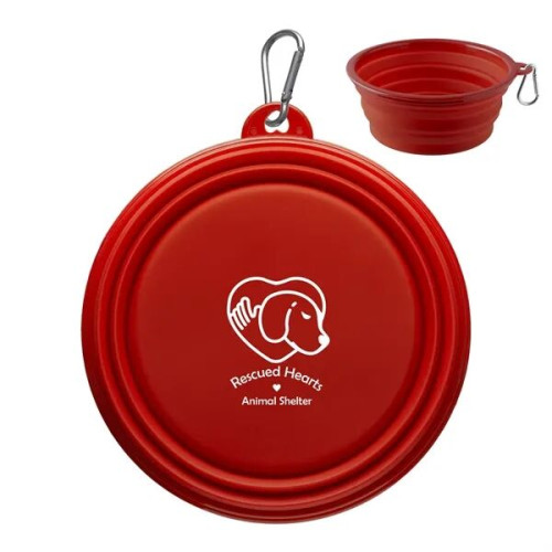 Large Collapsible Silicone Pet Bowl