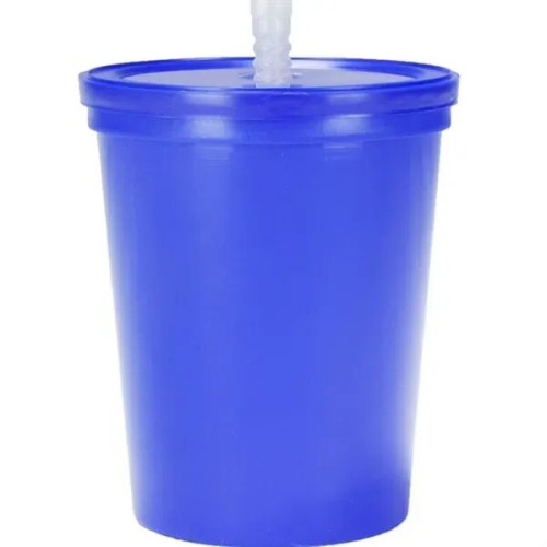 16 oz. USA made Stadium Cup w/ Lid & Straw BPA FREE Recycled