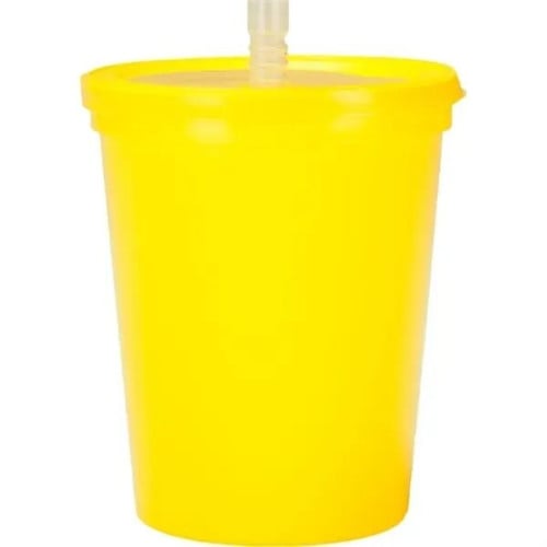 16 oz. USA made Stadium Cup w/ Lid & Straw BPA FREE Recycled
