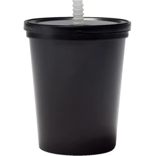 16 oz. USA made Stadium Cup w/ Lid & Straw BPA FREE Recycled
