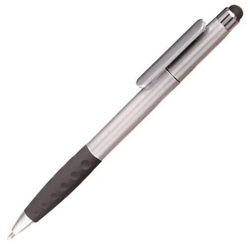 Ballpoint Twist Plastic Pens w/ Rubber Grip & Stylus Top