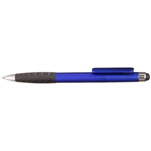 Ballpoint Twist Plastic Pens w/ Rubber Grip & Stylus Top