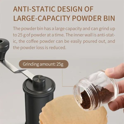 CafePro Manual Coffee Grinder - Adjustable Ceramic Burr