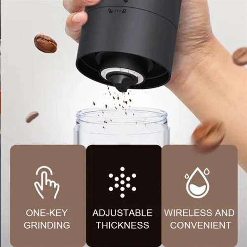 CafePro Electric Coffee Grinder - Ceramic Burr, One-Touch Op