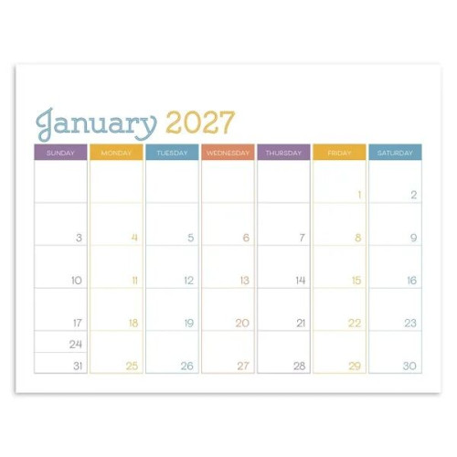 Triumph® Calendars Small Monthly Desk Pad - Colors