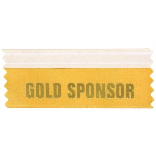 Gold-Sponsor 4"L x 1.625"W Badge Ribbon