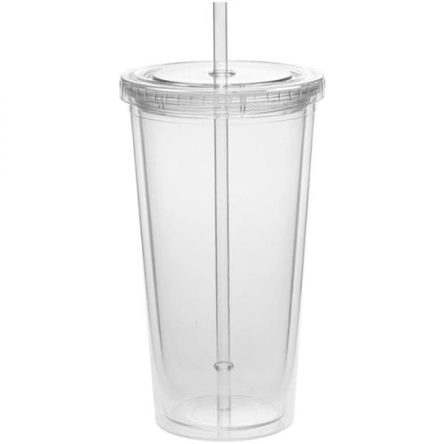 20 oz Acrylic Tumbler w/ Custom Logo & Matching Lid & Straw