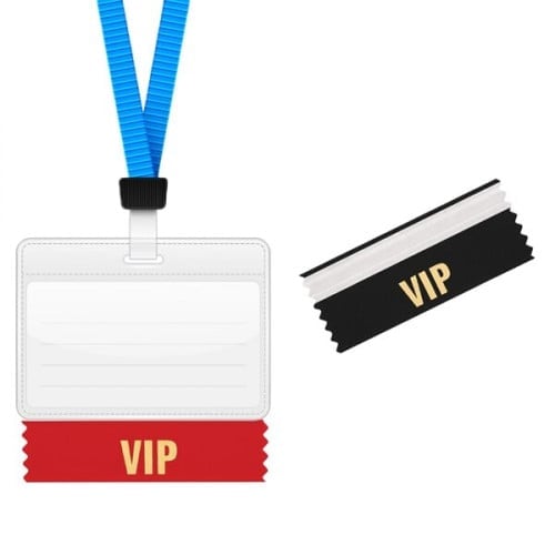 4"L x 1.625"W VIP Badge Ribbon