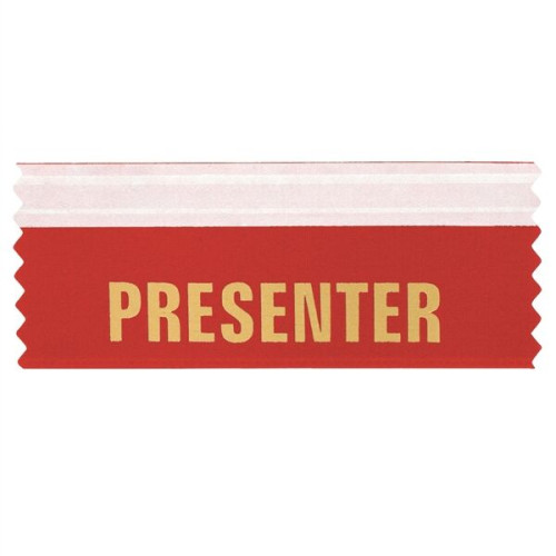 Presenter 4"L x 1.625"W Badge Ribbons