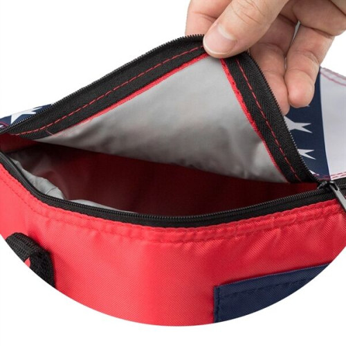 USA Flag PEVA Insulated Lunch Bag (6.5"x8.5"x6.75")