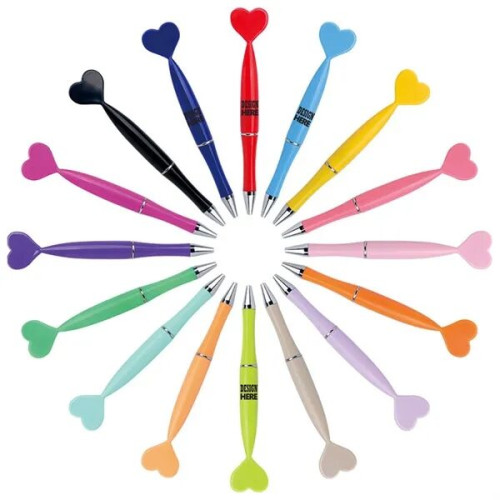 Colored Customizable Heart-Shaped Ballpoint Pen