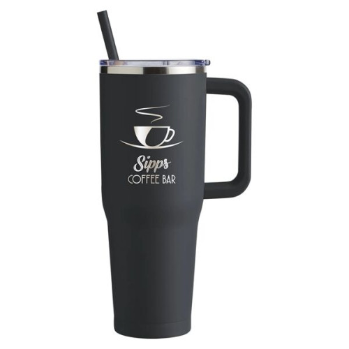 Harriton. 40 oz. Vacuum Insulated Stainless Steel Travel ...