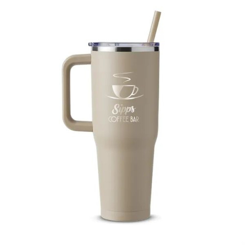 Harriton. 40 oz. Vacuum Insulated Stainless Steel Travel ...