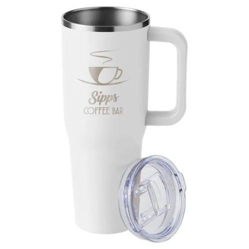 Harriton. 40 oz. Vacuum Insulated Stainless Steel Travel ...