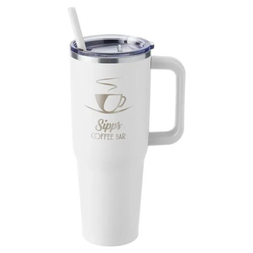 Harriton. 40 oz. Vacuum Insulated Stainless Steel Travel ...
