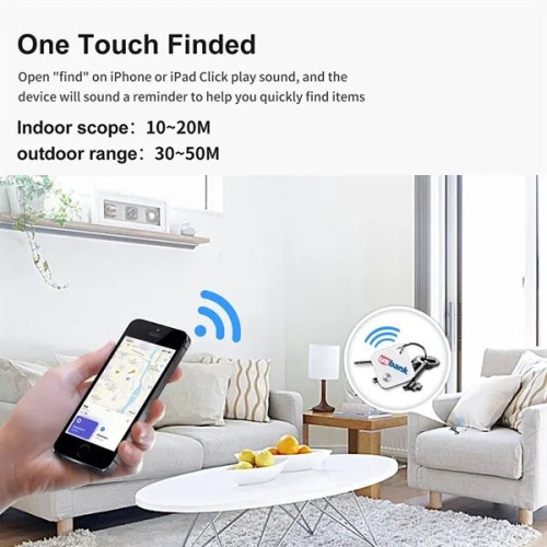 Smart Key Finder for iOS Find My App - CR2032 Battery, ABS C
