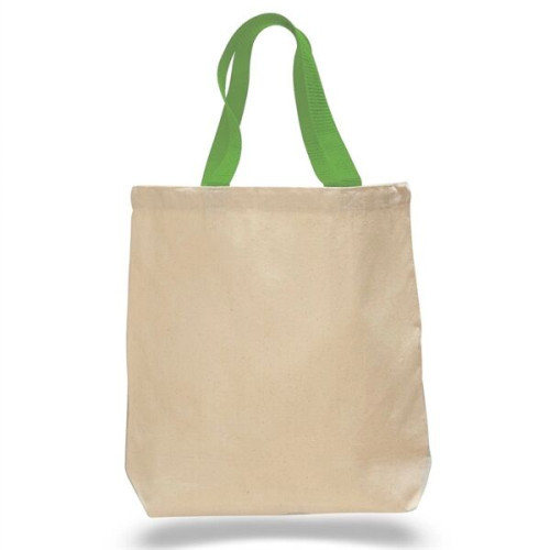 12 oz. Cotton Canvas Tote Bag w/ Nylon Web Handles