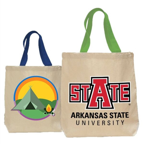 12 oz. Cotton Canvas Tote Bag w/ Nylon Web Handles