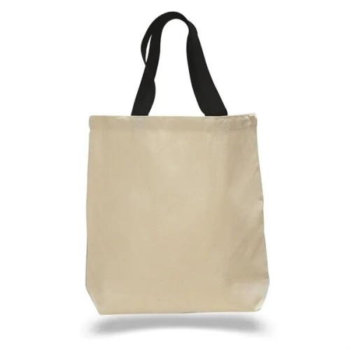 12 oz. Cotton Canvas Tote Bag w/ Nylon Web Handles