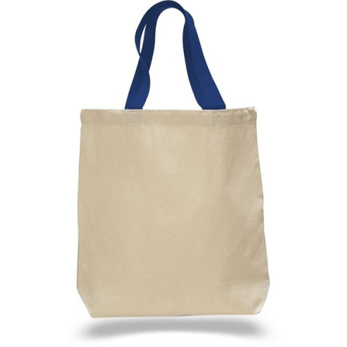 12 oz. Cotton Canvas Tote Bag w/ Nylon Web Handles