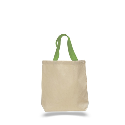 12 oz. Cotton Canvas Tote Bag w/ Nylon Web Handles