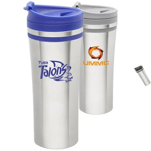 15 oz Insulated Stainless Steel Travel Mugs w/ Flip Lid Top