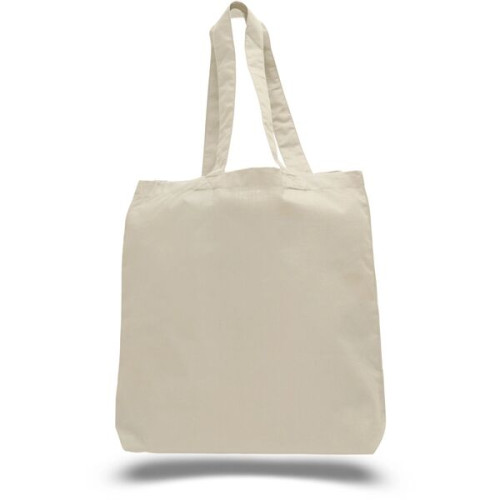 6 oz Cotton Canvas Tote Bag W/ Gusset (15" X 16")