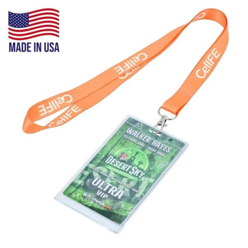 USA Made Full Color Dye Sublimation Lanyard w/ Badge holder