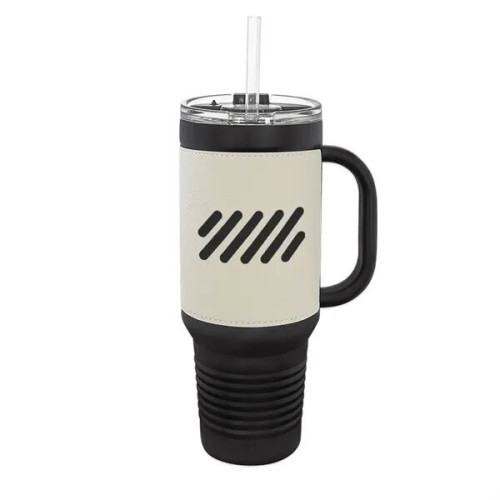 Polar Camel 40 oz. Laserable Leatherette Travel Mug