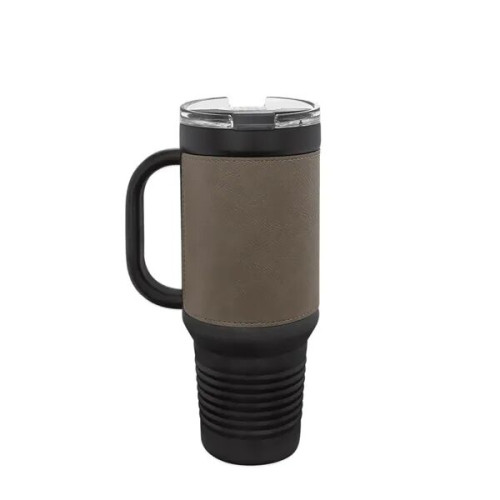 Polar Camel 40 oz. Laserable Leatherette Travel Mug